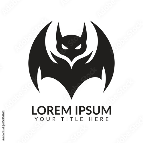 Vector bat open wings flying concept elements logo icon illustration