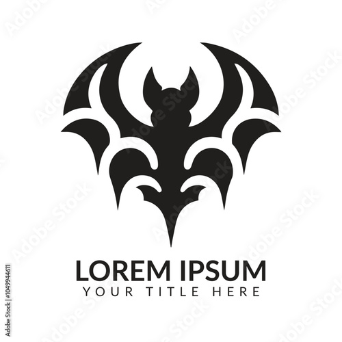 Vector bat open wings flying concept elements logo icon illustration