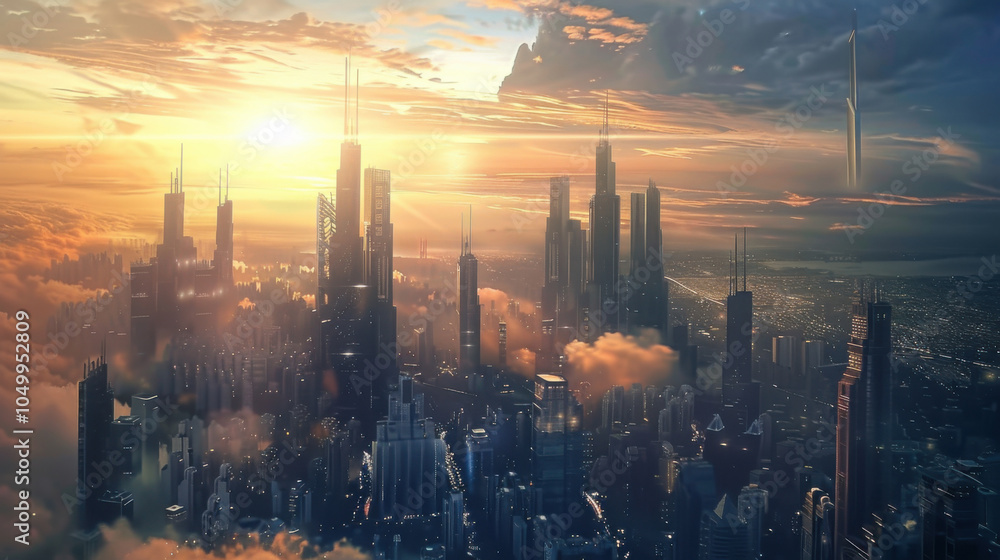 Fototapeta premium futuristic city