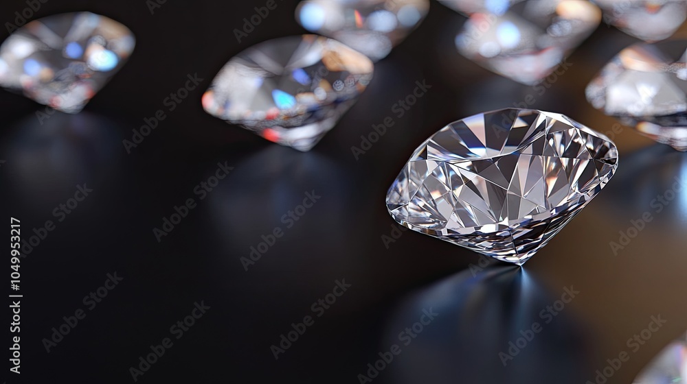 Perfectly Cut Diamonds on Display Perfectly Cut Diamonds on Display