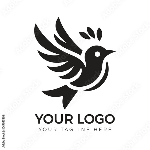 Bird Logo Vector Illustrations. Vector Bird Simple Logo photo