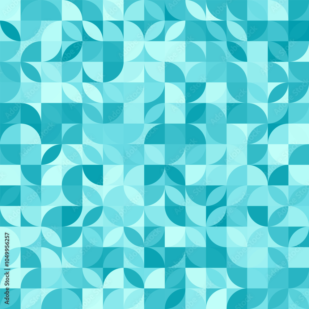 Seamless pattern with colored quarter circles. Abstract pattern design in Scandinavian style. Seamless pattern with colored quarter circles. Abstract pattern design in Scandinavian style.
