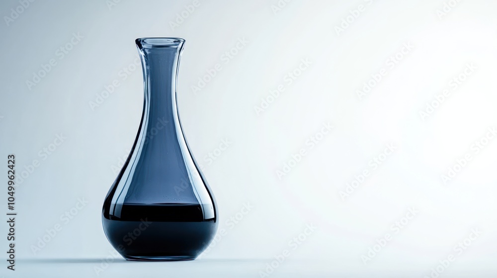 A sleek, dark glass decanter with a minimalist design, ideal for serving beverages. A sleek, dark glass decanter with a minimalist design, ideal for serving beverages.
