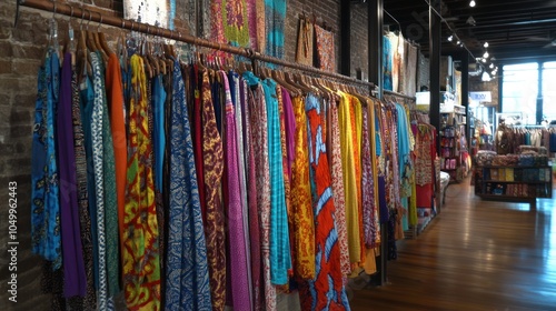 Wallpaper Mural A vibrant display of colorful clothing in a retail store. Torontodigital.ca