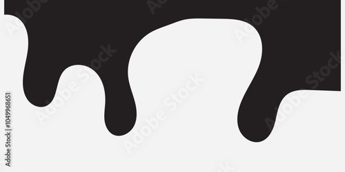 Black Liquid Flowing, spilled, drop, splash, leak concept vector paint drops icon. Ink drip and black Melt Drips. vector illustration.