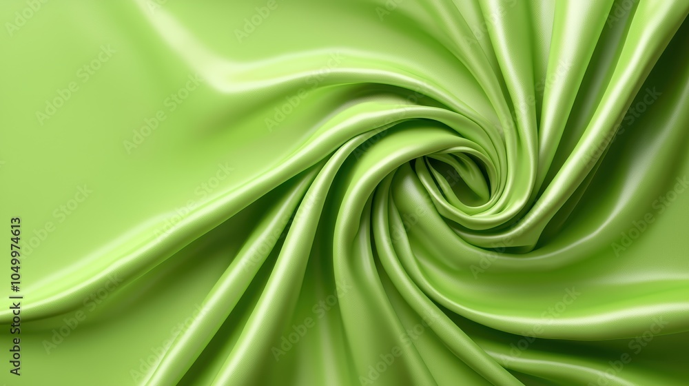 Obraz premium A green fabric with a spiral design