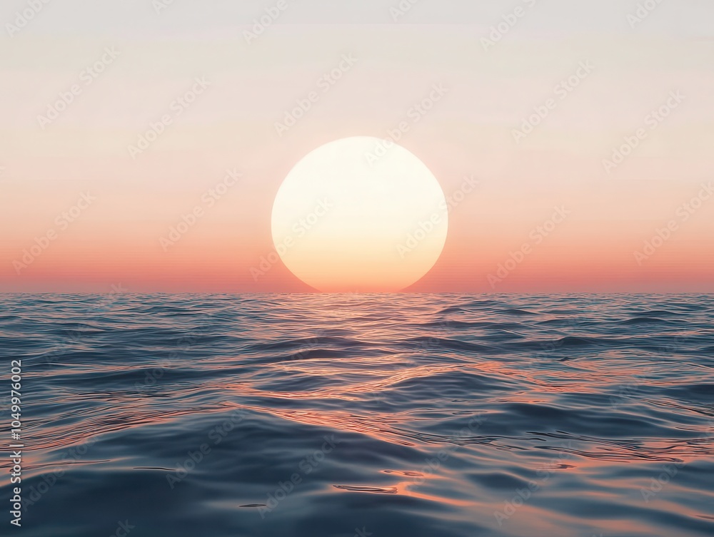 Sunrise Over Calm Ocean at Dusk Sunrise Over Calm Ocean at Dusk
