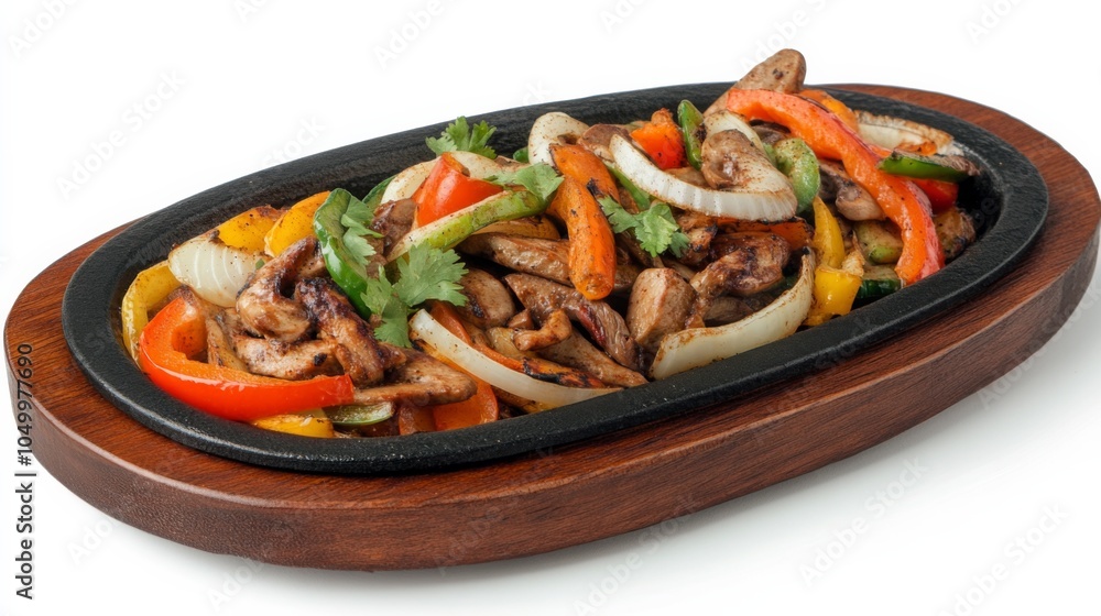 Colorful Fajitas on a Plate with Fresh Ingredients Colorful Fajitas on a Plate with Fresh Ingredients