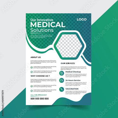 Medical healthcare flyer social media design and medical poster Instagram web promotional banner template

