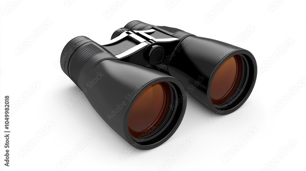 A pair of black binoculars designed for observing distant objects. A pair of black binoculars designed for observing distant objects.