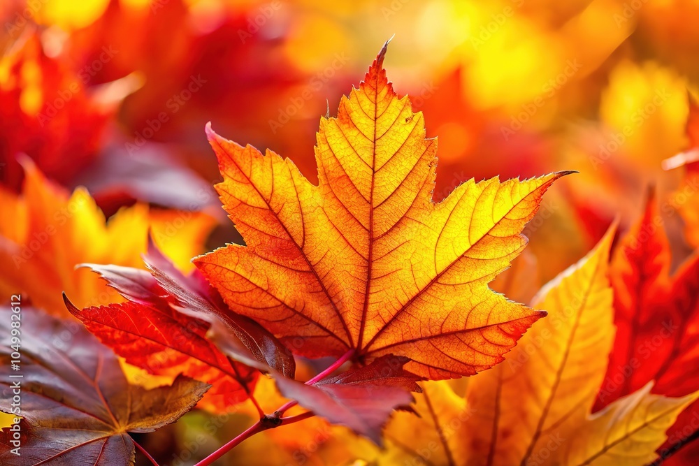 Deep focus captures vibrant autumn leaves, a symphony of color. Deep focus captures vibrant autumn leaves, a symphony of color.