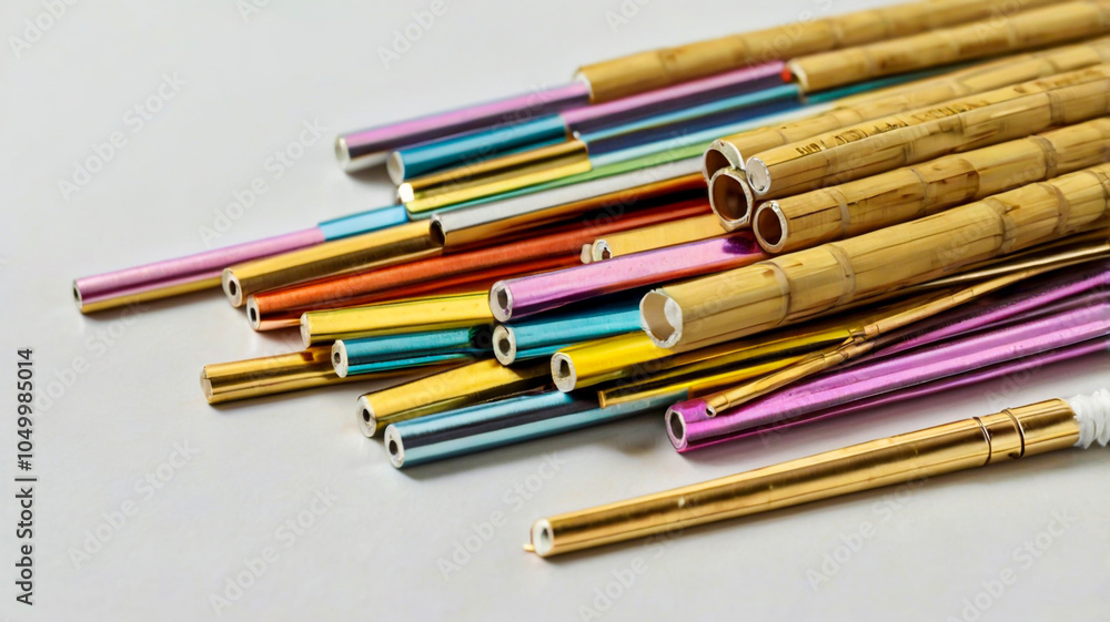 A Sustainable Sip: Reusable Metal and Bamboo Straws, A Step Towards a Plastic-Free Future A Sustainable Sip: Reusable Metal and Bamboo Straws, A Step Towards a Plastic-Free Future