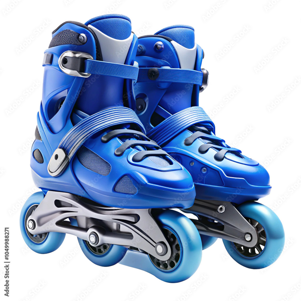 Blue Rollerblade isolated on transparent background Blue Rollerblade isolated on transparent background