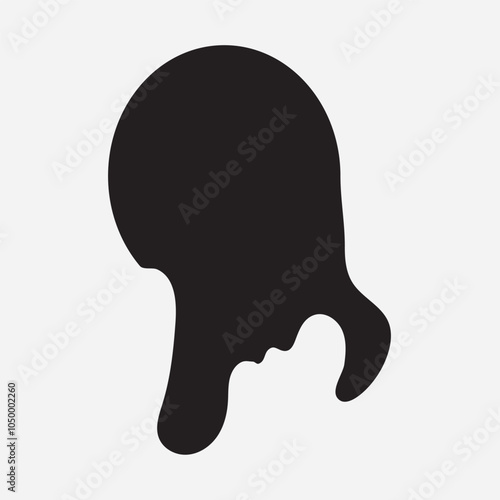 Black Liquid Flowing, spilled, drop, splash, leak concept vector paint drops icon. Ink drip and black Melt Drips. vector illustration.