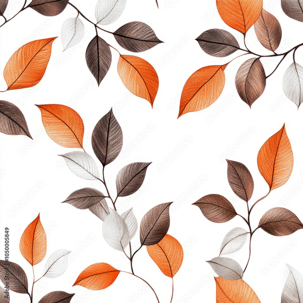 Fototapeta premium orange and brown leaves