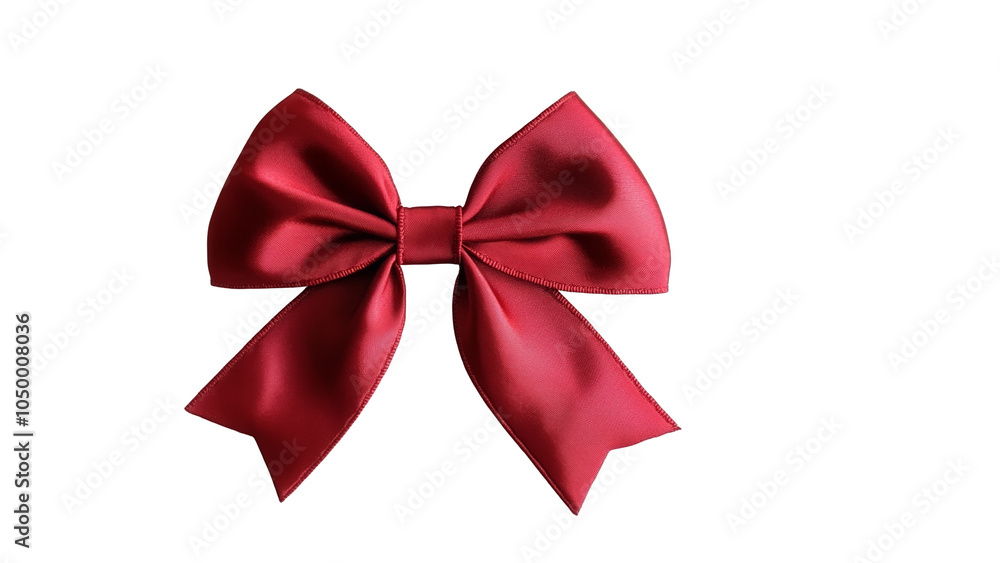 Elegant Red Satin Bow for Decoration and Gift Wrapping Elegant Red Satin Bow for Decoration and Gift Wrapping
