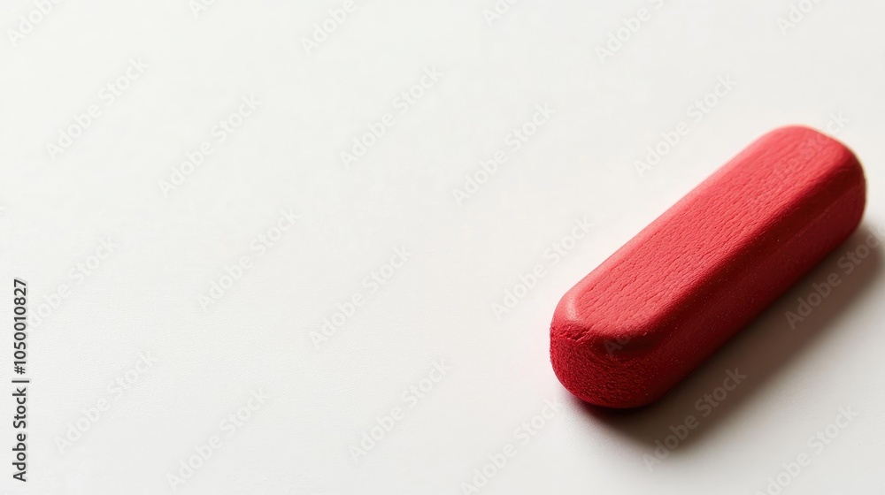 Red Rectangular Chalk on a Clean Surface Red Rectangular Chalk on a Clean Surface