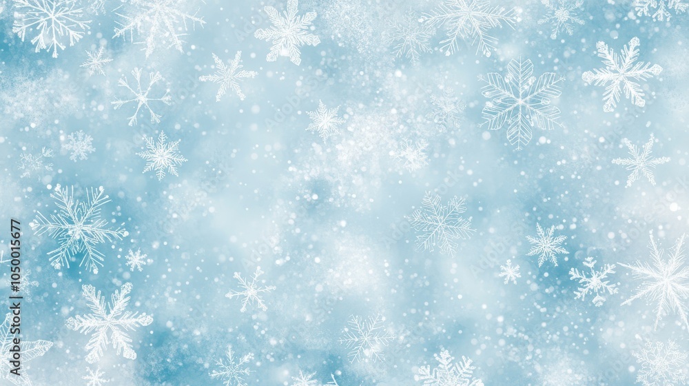 A stunning and beautiful winterthemed background that showcases soft, delicate snowflakes, gentle opacities, and a calming blue atmosphere, making it perfect for all kinds of holiday celebrations A stunning and beautiful winterthemed background that showcases soft, delicate snowflakes, gentle opacities, and a calming blue atmosphere, making it perfect for all kinds of holiday celebrations