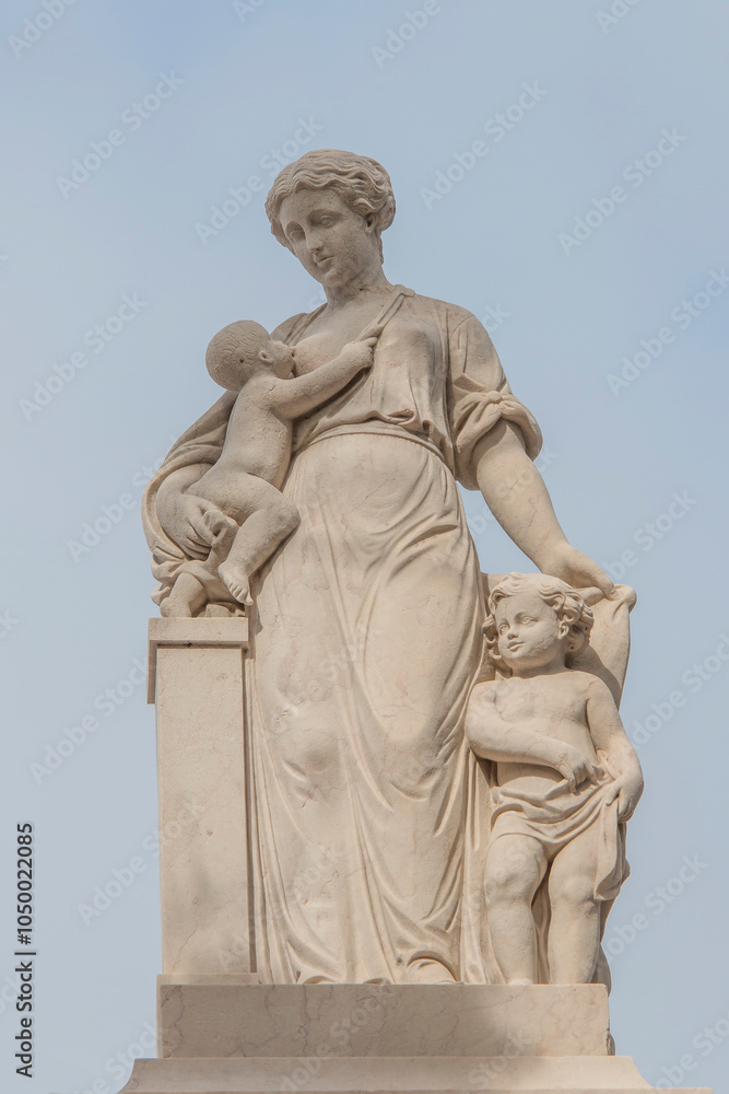 Fototapeta premium Friedhof, Grabstein, Statue