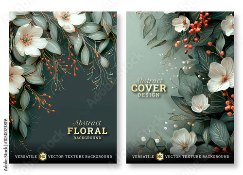 Abstract flyer template, elegant floral art business brochure template, wedding invitation template, universal background, versatile vector background, creative brochure template, invitation template