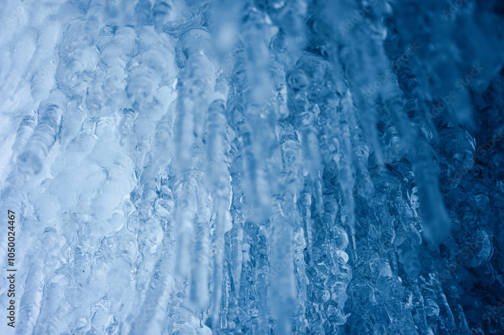 Background or texture image with ice crystal patterns