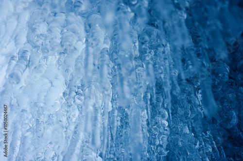 Obraz na płótnie Background or texture image with ice crystal patterns w salonie