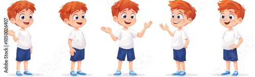 An isolated clipart of a happy school student jumping. A collection of cartoons of kindergarten toddlers and a dance disco for a comic book collection.