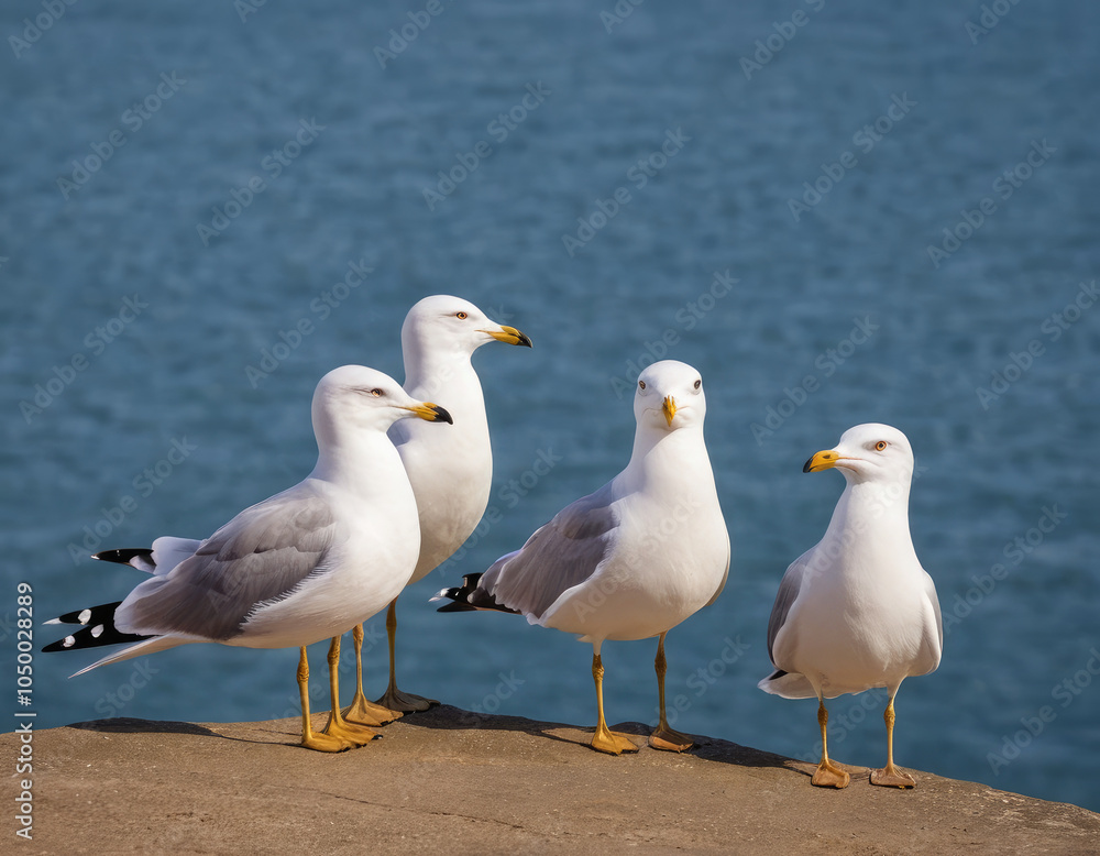 Fototapeta premium Flock of seagull bird