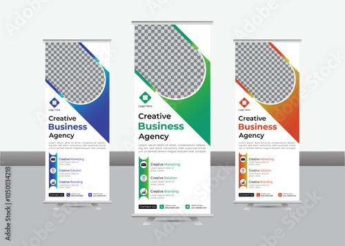 Fototapeta Roll up banner, modern design, graphic, trip, journey, tour, poster, backgrounds