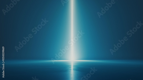 Light under blue background