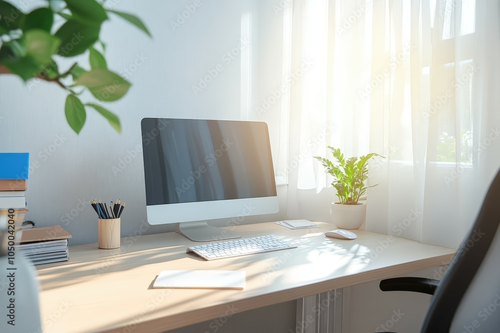 Masked girl nurse working in a hospital stands in resident's an office. Close-up portrait. Beautiful simple AI generated image Masked girl nurse working in a hospital stands in resident's an office. Close-up portrait. Beautiful simple AI generated image