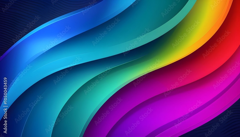 Vibrant abstract waves in rainbow colors, dynamic modern design, perfect for digital art Vibrant abstract waves in rainbow colors, dynamic modern design, perfect for digital art