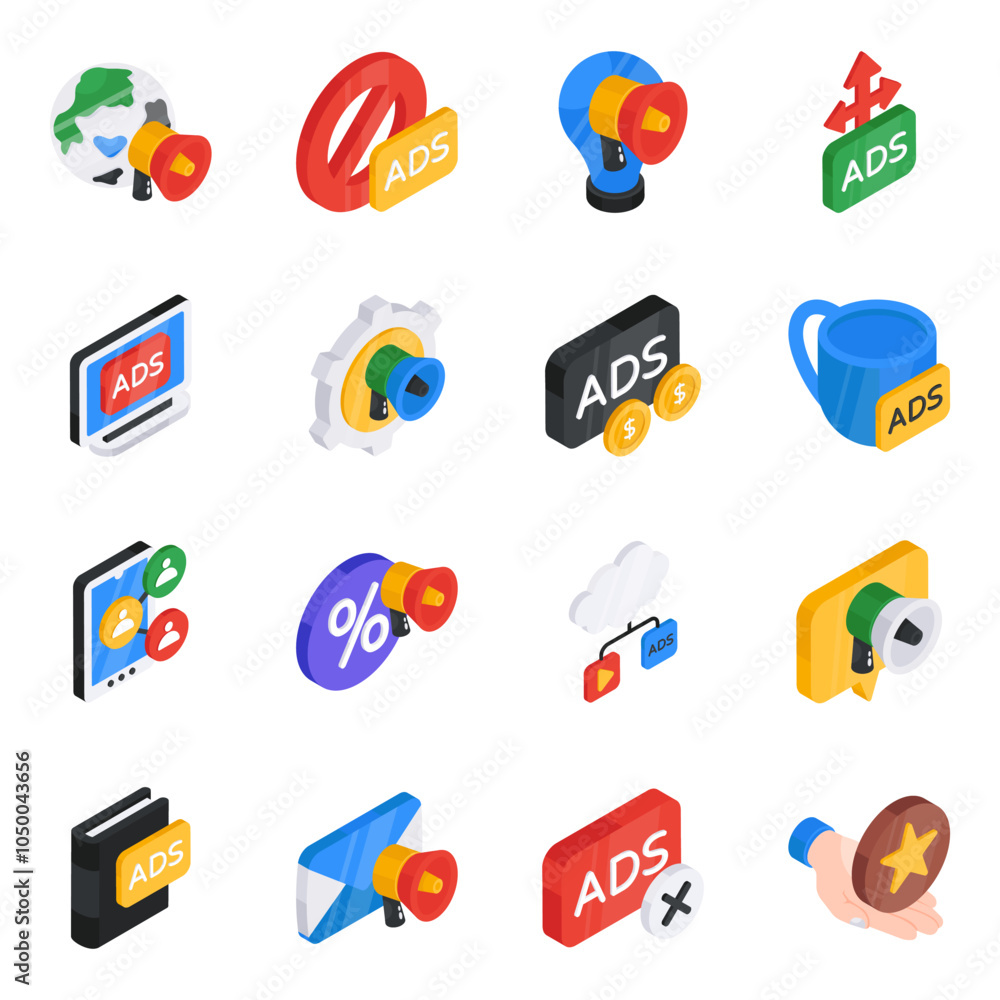 Set of Marketing Flat Isometric Icons
Set of Marketing Flat Isometric Icons