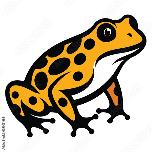 Solid color Leopard Frog animal vector design