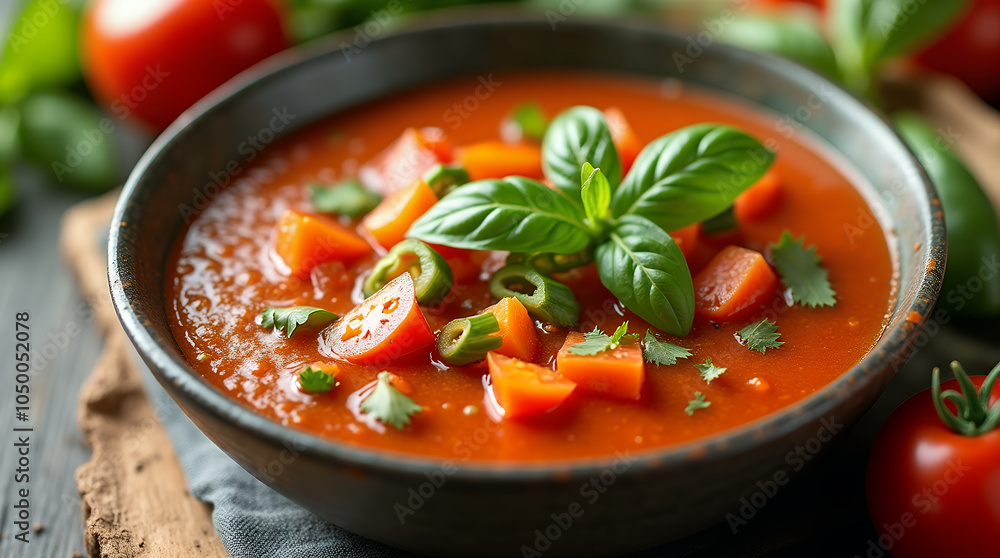 tomato soup in a bowl tomato soup in a bowl