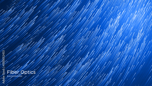 Fiber optic network lines perspective background. Line waveform moving forward Internet technology. Optic fiber and incandescence curve twirl. 