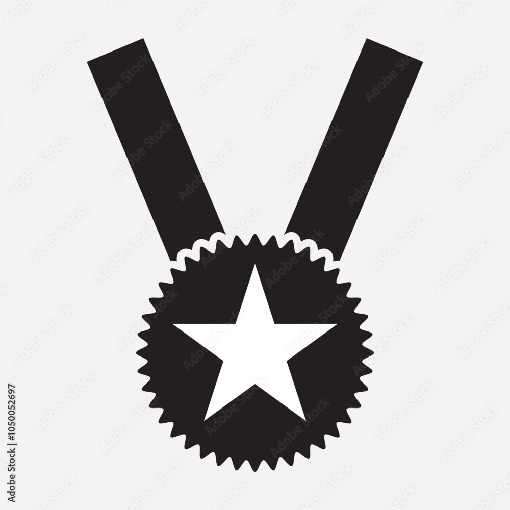 Medal icon vector. flat style with medal vector on white background. Vector illustration. Medal icon vector. flat style with medal vector on white background. Vector illustration.