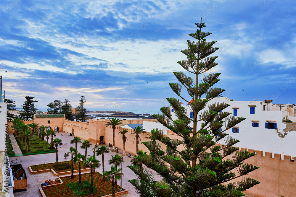 Fototapeta premium top view of Essaouira city