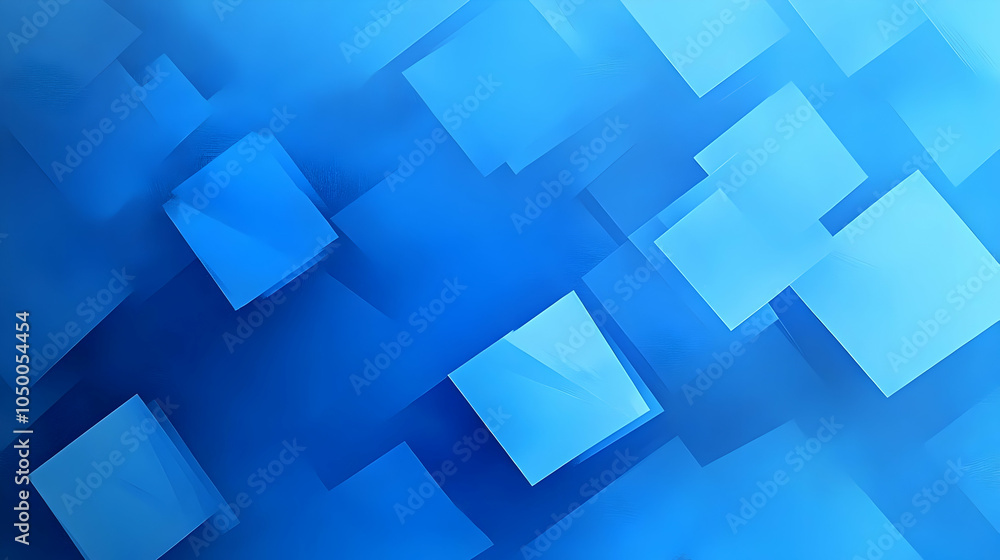 Abstract Blue Cubes Background with Simple Shapes Abstract Blue Cubes Background with Simple Shapes