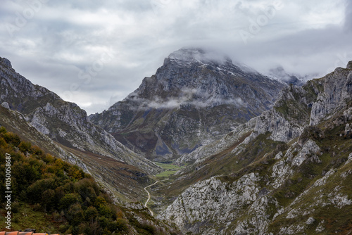 Wallpaper Mural Sotres, Spain - October 26, 2024: The town of Sotres, located in the Picos de Europa, has been awarded the 2024 Princess of Asturias Award as an exemplary town. Torontodigital.ca