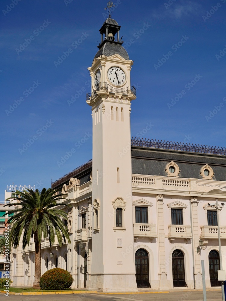 Fototapeta premium Valencia Port Clock (Reloj del Puerto de Valencia), Port of Valencia, Spain