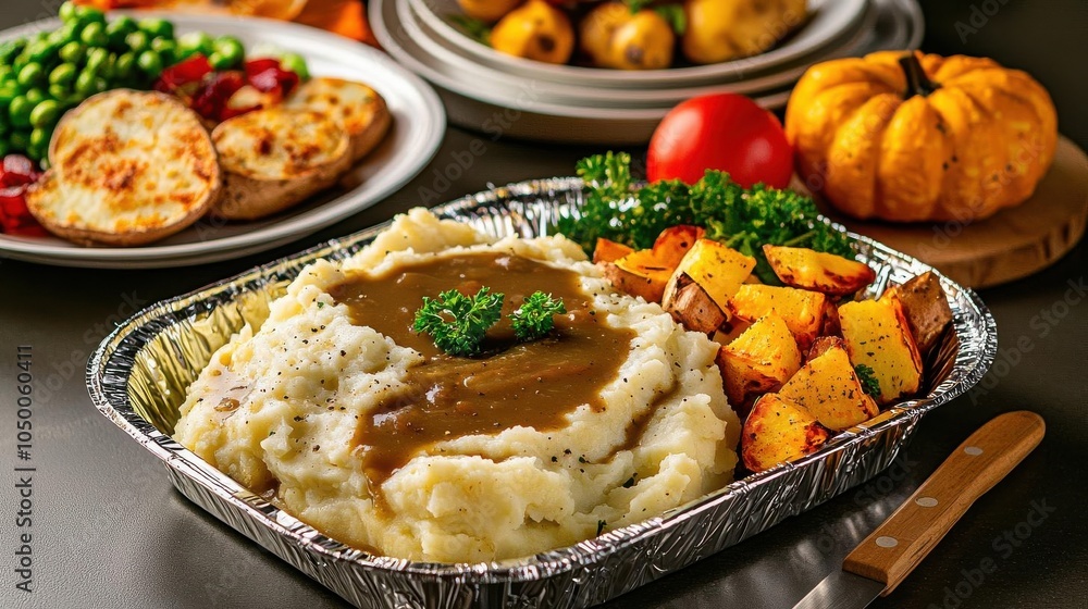 1970s TV dinner-style Thanksgiving meal 1970s TV dinner-style Thanksgiving meal