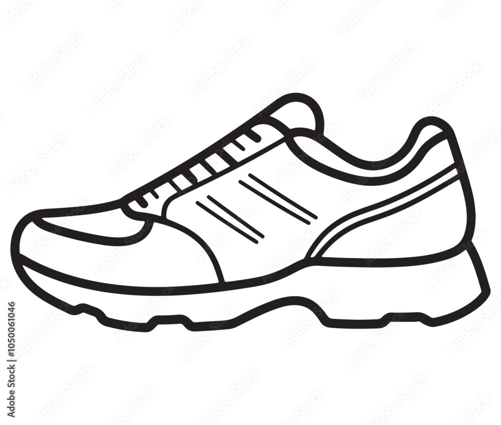 Shoes isolated on white background. A logo of shoes vector icon design silhouette sports boot concept Shoes isolated on white background. A logo of shoes vector icon design silhouette sports boot concept