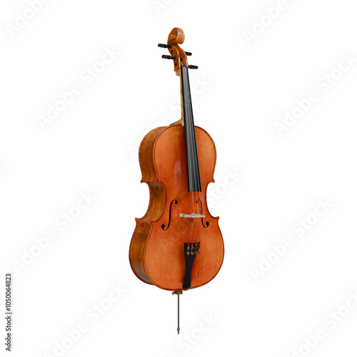 3d Render of violin isolated