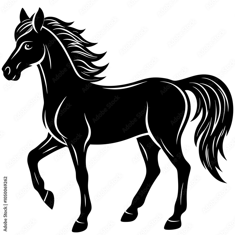 Obraz premium Horse vector silhouette 
