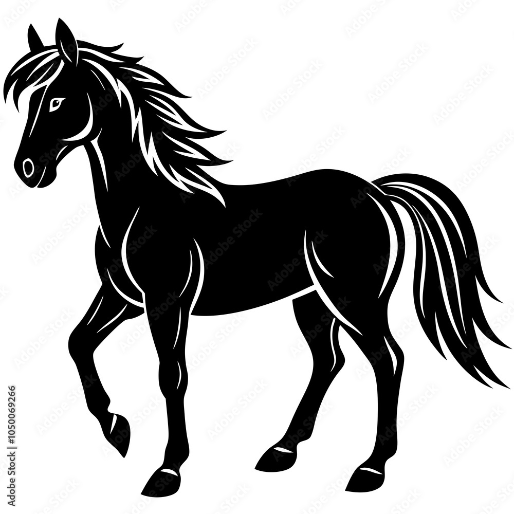 Obraz premium Horse vector silhouette 