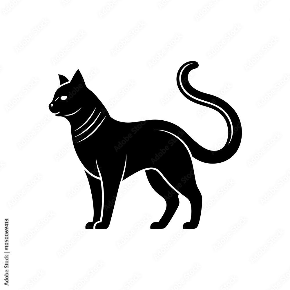 Obraz premium Cat vector silhouette 
