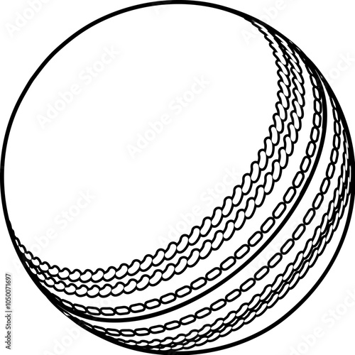 A cricket ball cartoon sports icon illustration