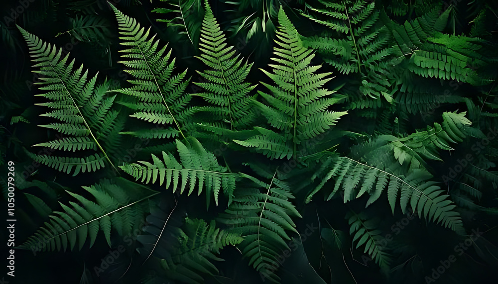moody dark green ferns create natural earthy atmosphere lush foliage subtle textures moody dark green ferns create natural earthy atmosphere lush foliage subtle textures