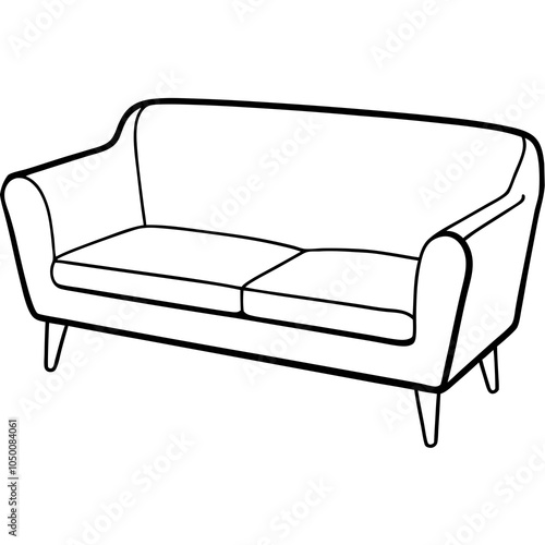 Divan line art 
